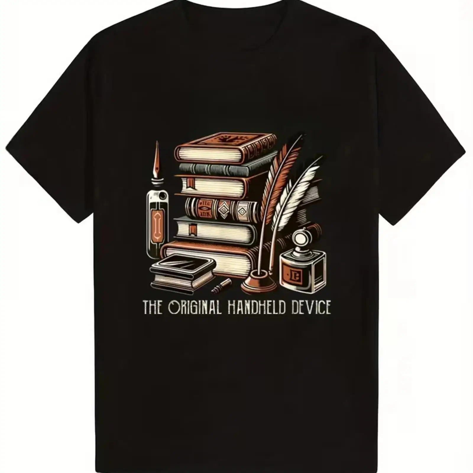 Vintage Fashion Library - Мужская легкая футболка для любителей книг