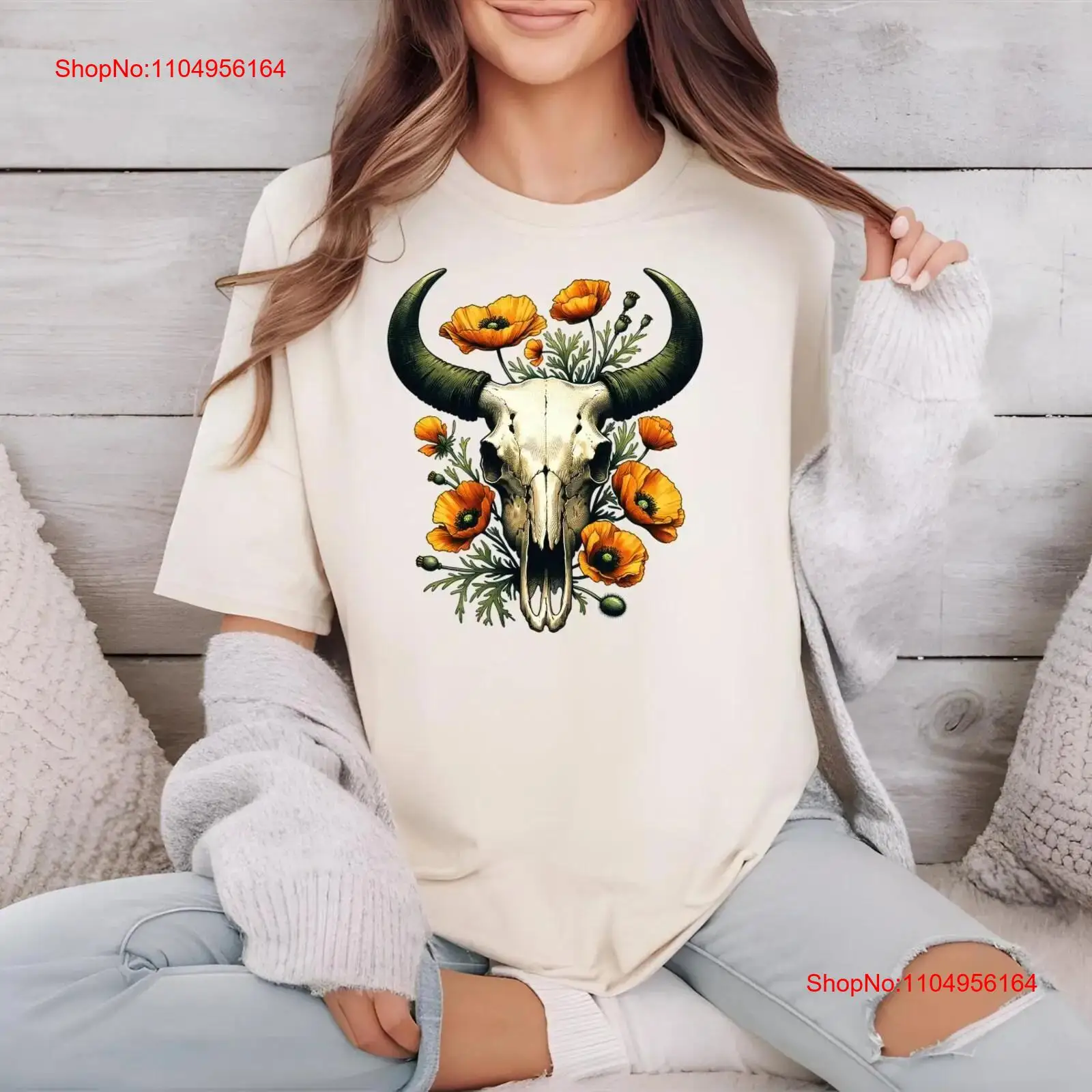 Vintage Vibes Fashion - Футболка с изображением коровы в деревенском