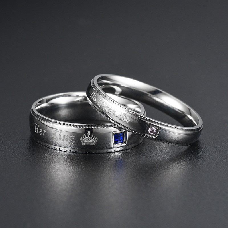 Vintage Fashion Rings For Women - Простое парное кольцо из титановой стали