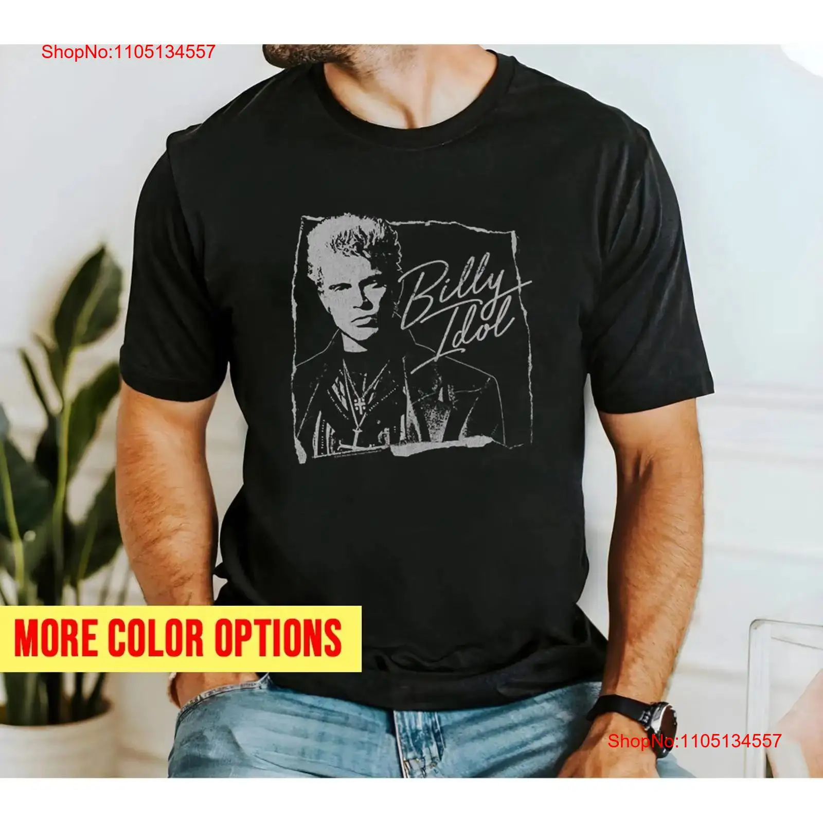 Vintage Fashion Jersey - Футболка Billy Idol Torn and Cursive