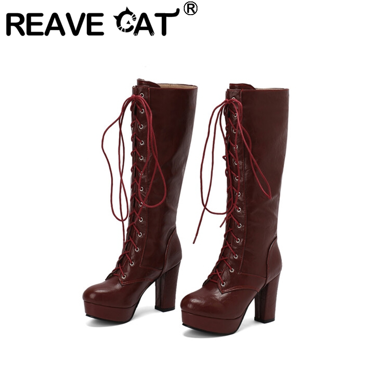Vintage Fashion Heels - REAVE CAT Винтажные женские сапоги до