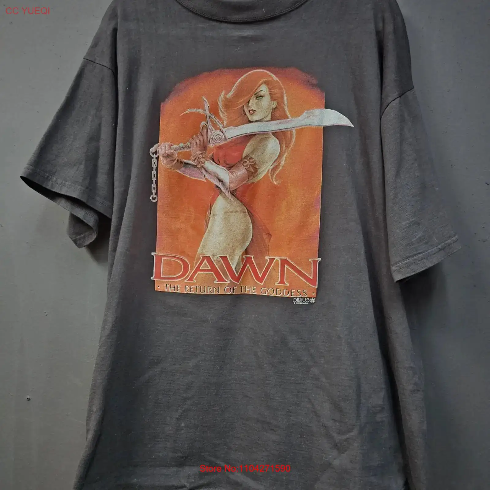 Vintage Fashion Victim - Винтажная футболка 1990-х годов Dawn, размер