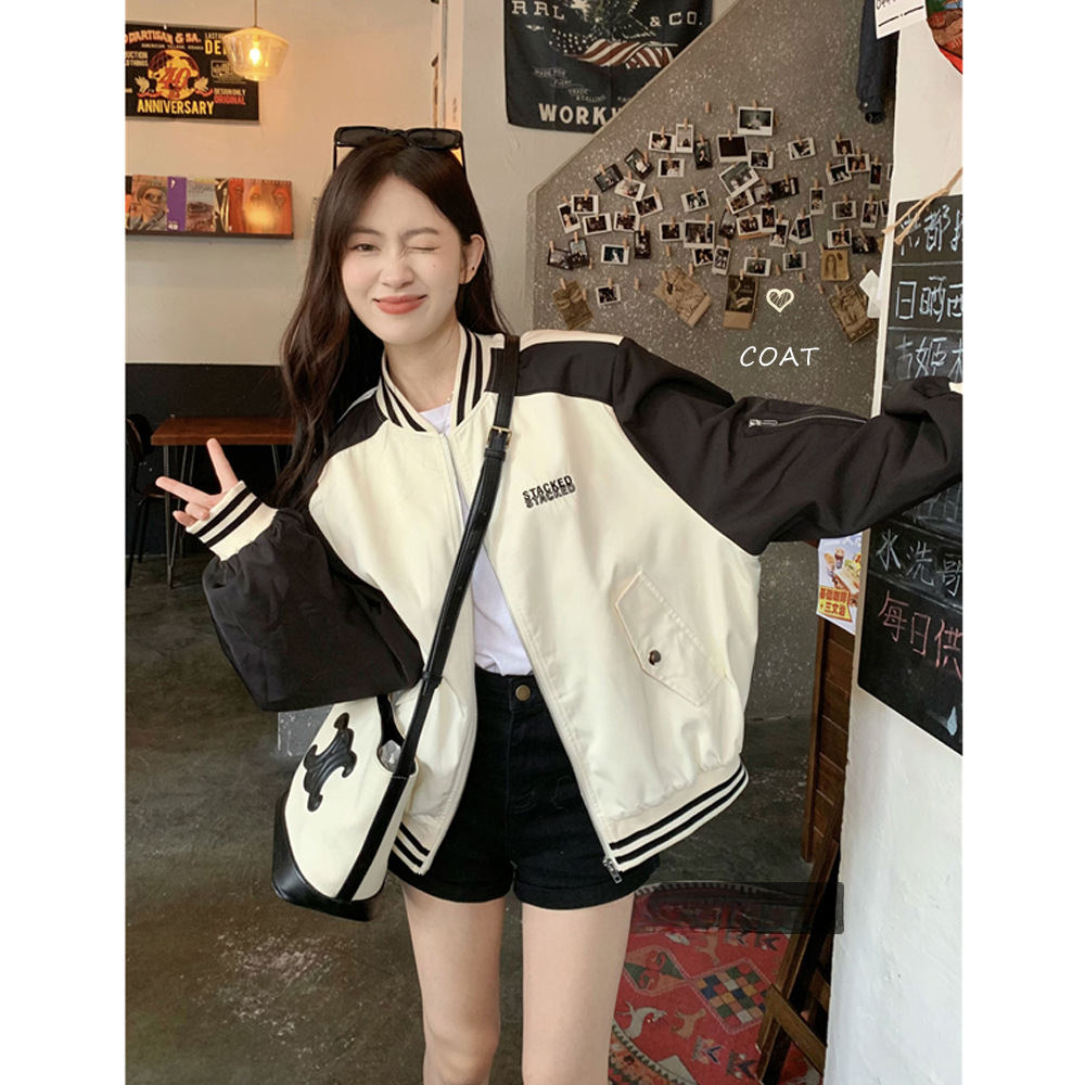 Varsity Jacket Wool - Женская весенняя бейсбольная куртка-бомбер фиолетового цвета