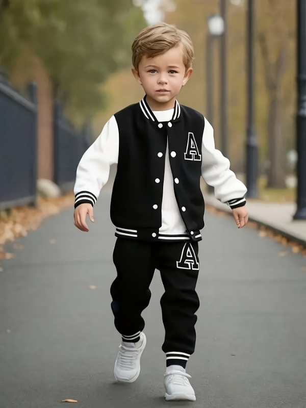 Varsity Jacket Wool - Комплект из двух предметов: черно-белая университетская