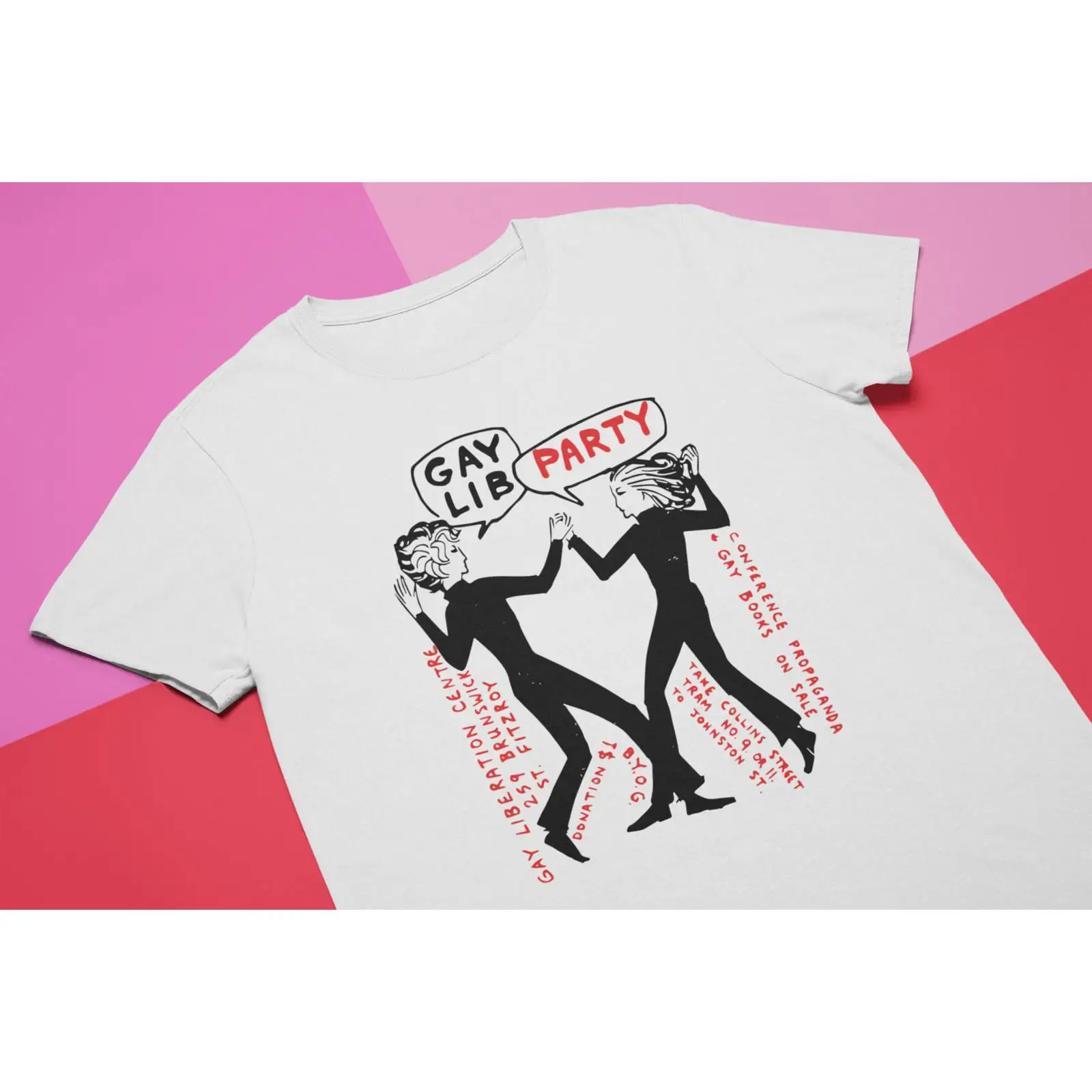Vintage Queer Fashion - Винтажная футболка Gay Lib Party с