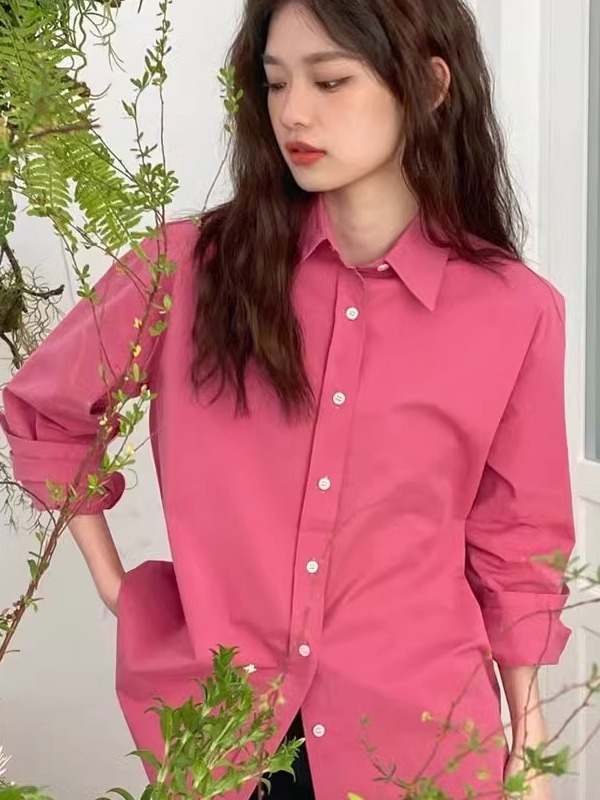 Vintage Fashion Hong Kong - Весенняя модная повседневная свободная рубашка в