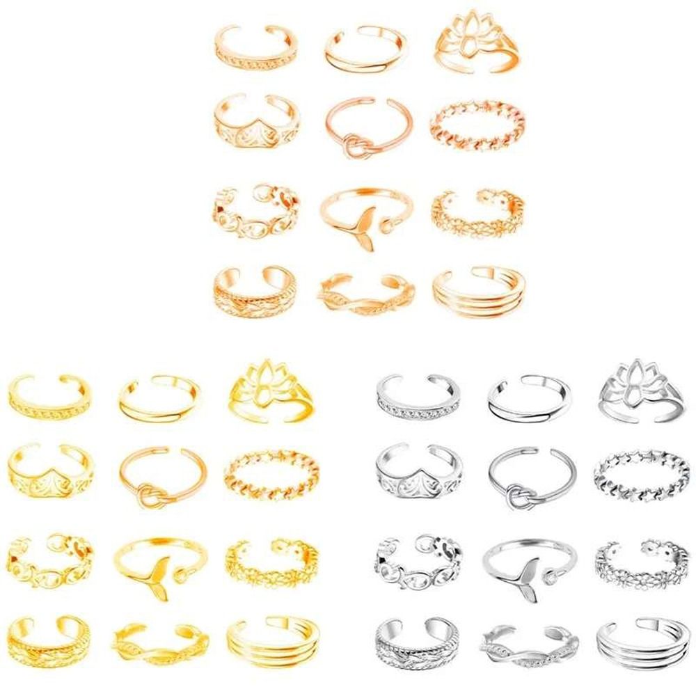 Vintage Fashion Rings For Women - Набор винтажных колец для пальцев ног