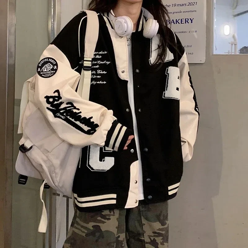 Varsity Jacket Wool - Y2k куртка-бомбер из овечьей шерсти, женская