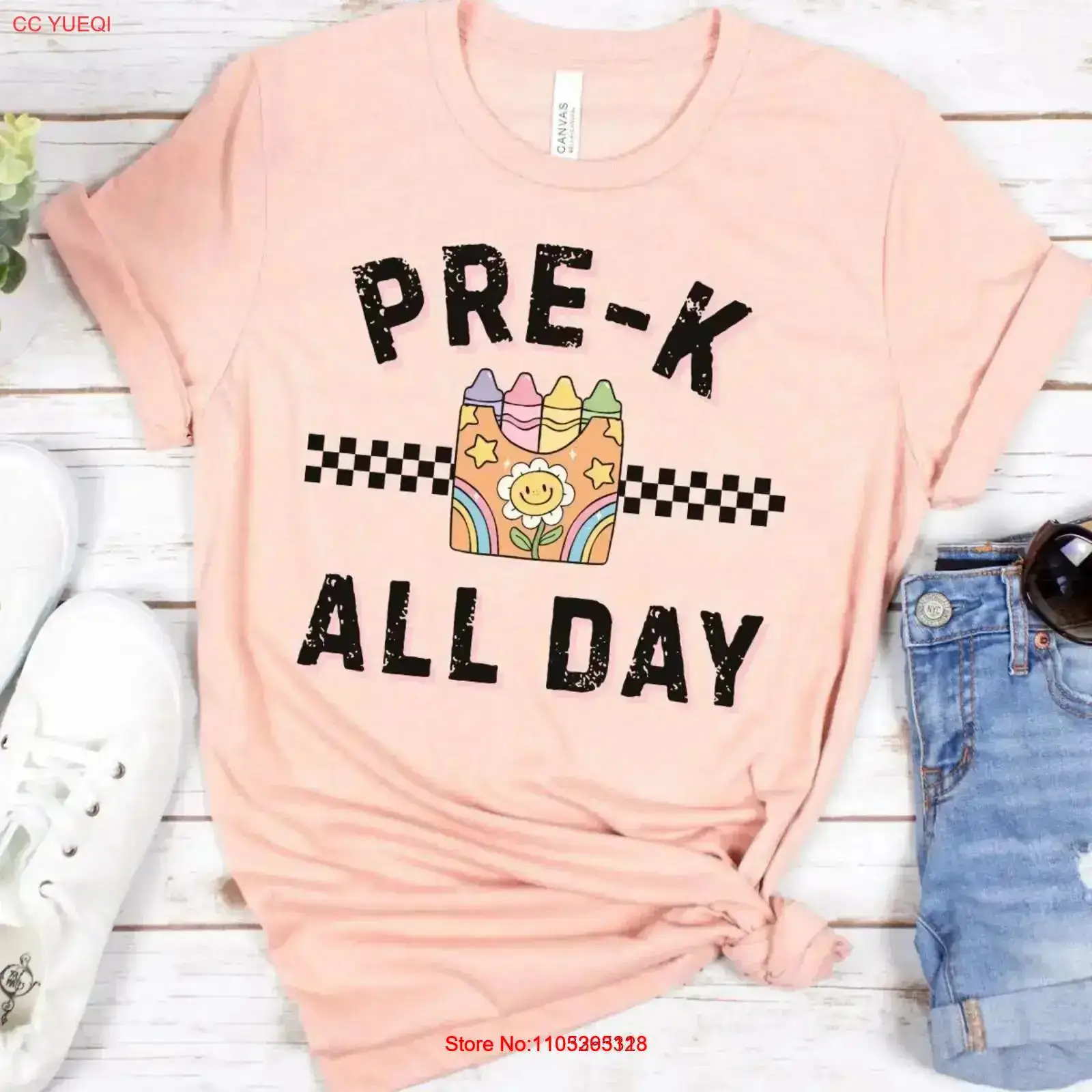 Vintage Vibes Fashion - Футболка Teacher Vibes Pre K Education