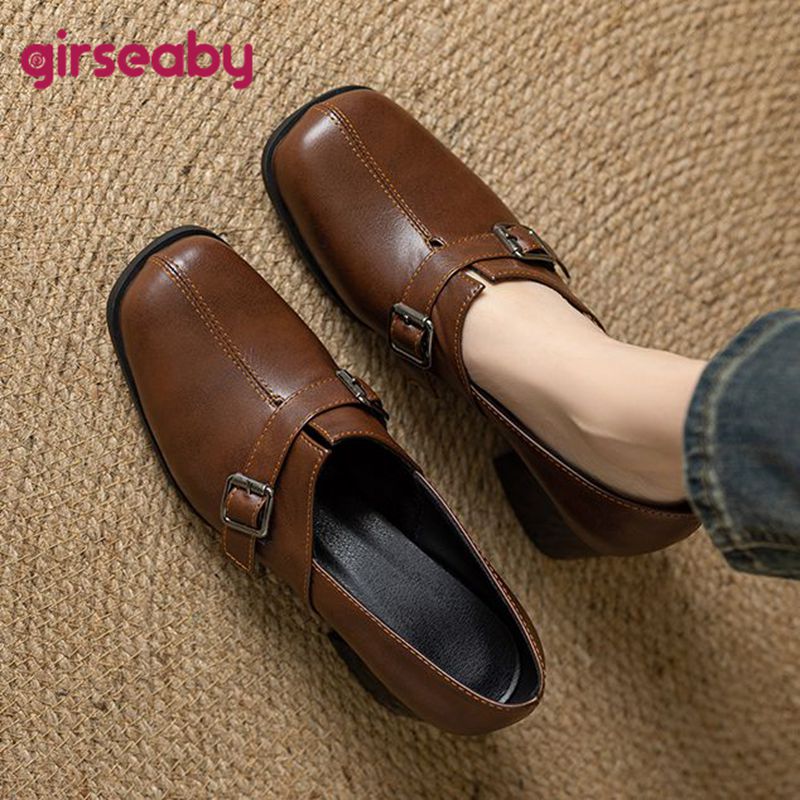 Vintage Fashion Heels - Girseaby Винтажные женские туфли-лодочки с квадратным